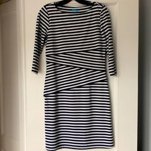 J. McLaughlin Nicola Striped Tiered Dress